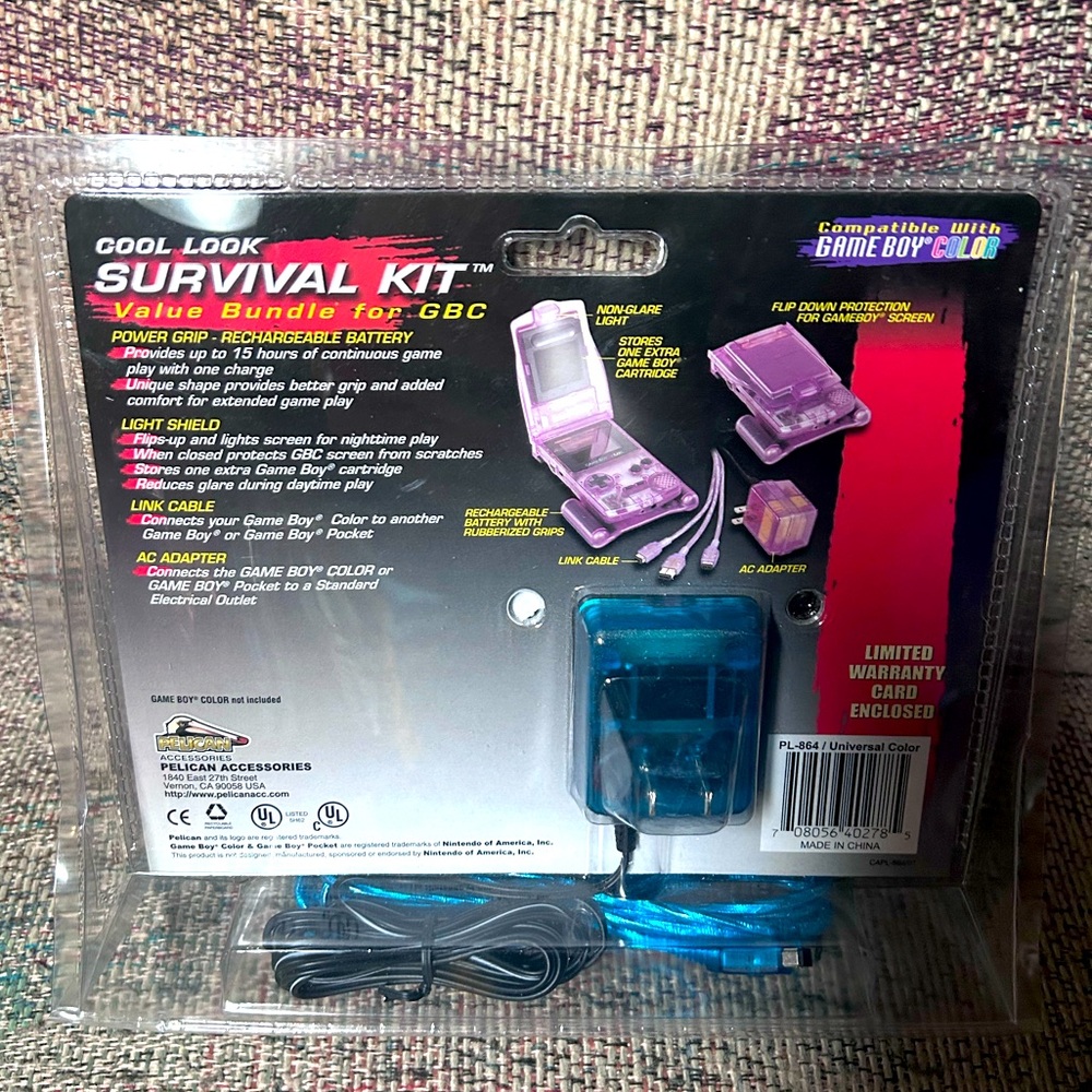 Nintendo Game Boy Color Survival Kit NWOT